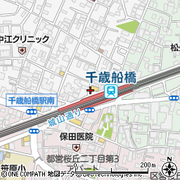 松屋千歳船橋店周辺の地図