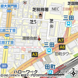 串揚げ たけちゃん 田町周辺の地図