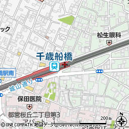 小田急ＯＸ千歳船橋店周辺の地図