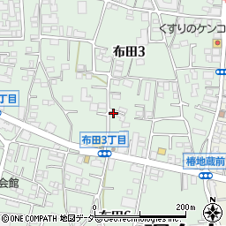 東京都調布市布田3丁目22-4周辺の地図