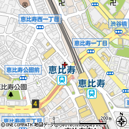 ファミリーマートメトロ恵比寿駅前店周辺の地図