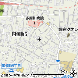 東京都調布市国領町5丁目42-10周辺の地図