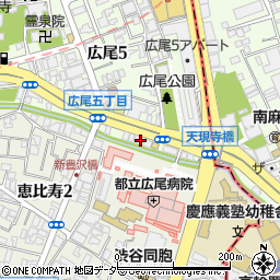 シャトー広尾中井ビル周辺の地図