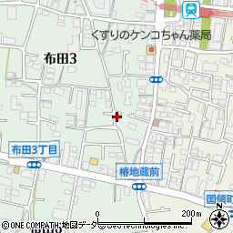 東京都調布市布田3丁目53-8周辺の地図