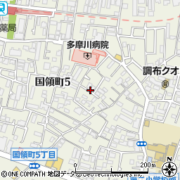 東京都調布市国領町5丁目42周辺の地図