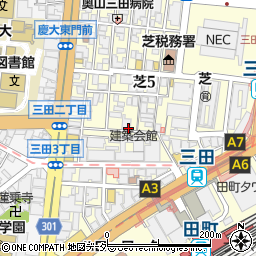 串焼きと野菜巻き 完全個室居酒屋 串治郎 田町店周辺の地図