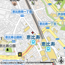 くつろぎの和食個室居酒屋 響き HIBIKI 恵比寿本店周辺の地図