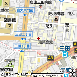 ポルコロッソ PORCO ROSSO 田町・三田慶応通店周辺の地図