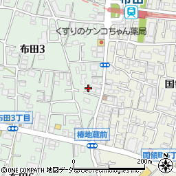 東京都調布市布田3丁目51-14周辺の地図