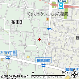 東京都調布市布田3丁目51-12周辺の地図
