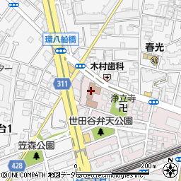 東京都水道局南部支所桜丘庁舎周辺の地図