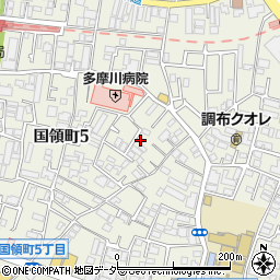 東京都調布市国領町5丁目51-35周辺の地図