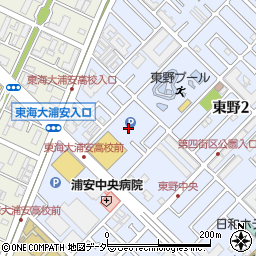 タイムズヤオコー浦安東野店駐車場周辺の地図