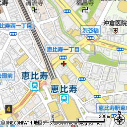 SODABAR恵比寿店周辺の地図