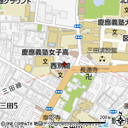 東京都港区三田周辺の地図