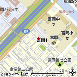 千葉県浦安市富岡1丁目周辺の地図