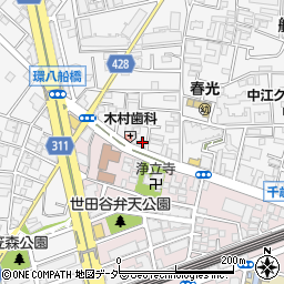 ドミノ・ピザ　千歳船橋店周辺の地図