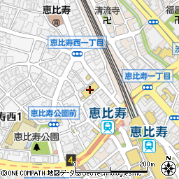 ダイソーピーコックストア恵比寿店周辺の地図