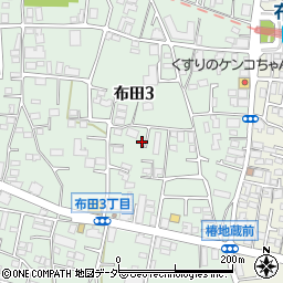東京都調布市布田3丁目23周辺の地図
