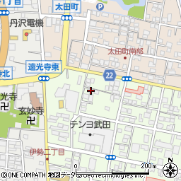 秋山建具工業　サッシ部周辺の地図