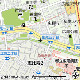 パークジャパン広尾第９駐車場周辺の地図