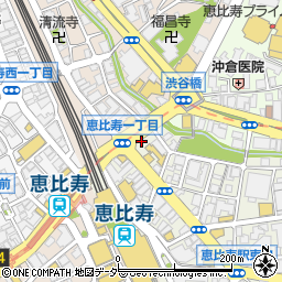 京風おでん がらく 恵比寿本店周辺の地図