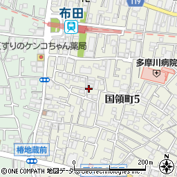 東京都調布市国領町5丁目17-4周辺の地図