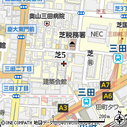 もつ鍋 馬刺し MUSASHI 田町店周辺の地図