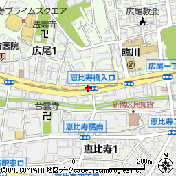 恵比寿橋周辺の地図
