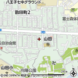 東京都八王子市散田町2丁目周辺の地図