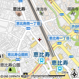 ココカラファイン恵比寿店周辺の地図