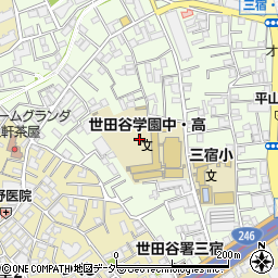 東京都世田谷区三宿1丁目16周辺の地図