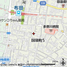 東京都調布市国領町5丁目17-46周辺の地図