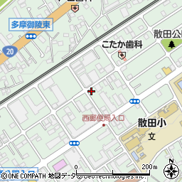 チケパ八王子散田町第１駐車場周辺の地図