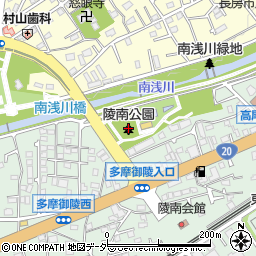 陵南公園周辺の地図