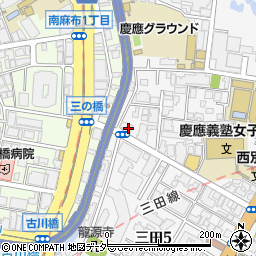 ローソン麻布三ノ橋店周辺の地図