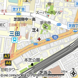 東京都港区芝4丁目周辺の地図