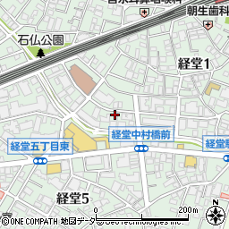 日本経済新聞経堂専売所周辺の地図