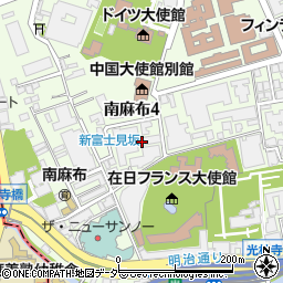 東京都港区南麻布4丁目周辺の地図