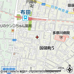 東京都調布市国領町5丁目17-23周辺の地図