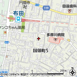 東京都調布市国領町5丁目27-18周辺の地図