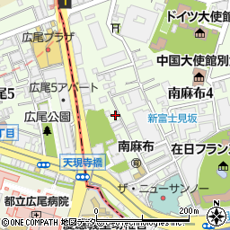東京都港区南麻布4丁目2-22周辺の地図