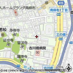 東京都港区南麻布2丁目周辺の地図