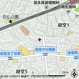 東京都世田谷区経堂1丁目39-2周辺の地図