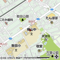 八王子市立横山中学校周辺の地図