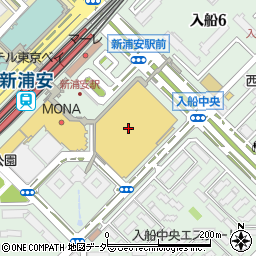 浦安市民プラザＷａｖｅ１０１　多目的小ホール周辺の地図