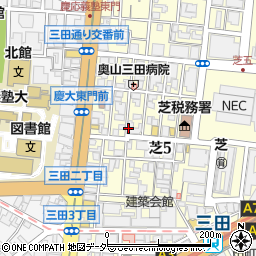 東京都港区芝5丁目周辺の地図