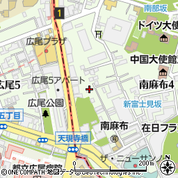 東京都港区南麻布4丁目2-18周辺の地図