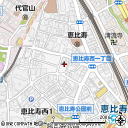 東京都渋谷区恵比寿西2丁目周辺の地図