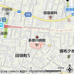 東京都調布市国領町5丁目45-2周辺の地図